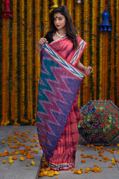 Shop Exclusive Ikkat Cotton Sarees Online at Best Price BharatSthali
