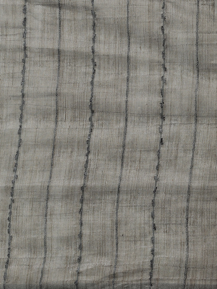 Green Color Silk Cotton Woven Design Striped Handloom Saree