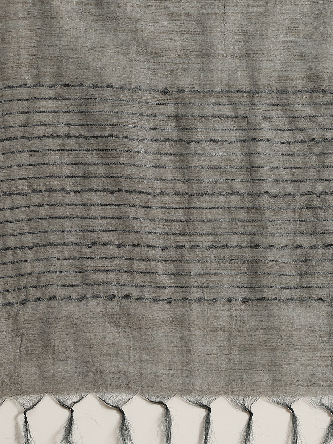 Green Color Silk Cotton Woven Design Striped Handloom Saree