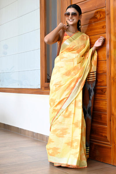 Cotton Silk Sarees Online Plain Cotton Silk Sarees BharatSthali
